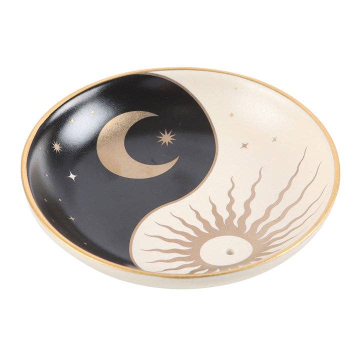 Porte-encens en céramique Yin Yang