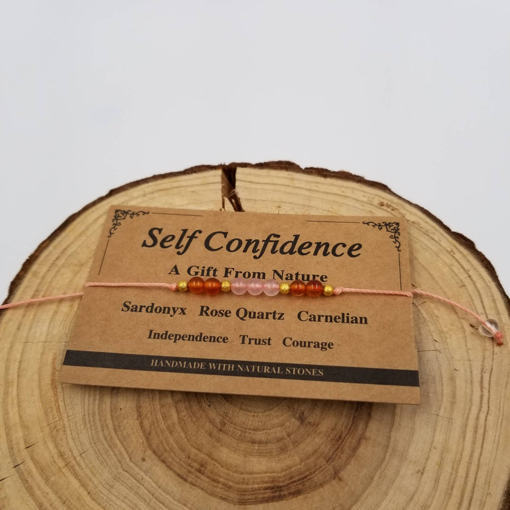 Bracelet en perles de chakra en cristal naturel fait main avec carte: Protection