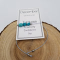 Bracelet en pierre naturelle en pierre d'anniversaire fait main avec carte: Décembre