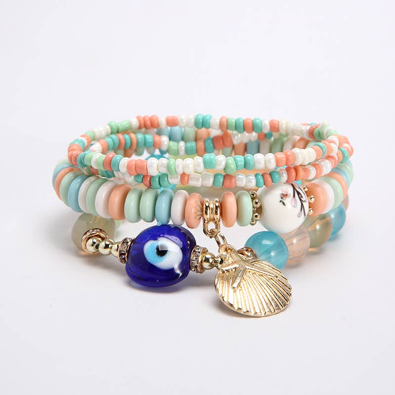 Ensemble de bracelets à superposer Boho Protection Stack - Assortiment