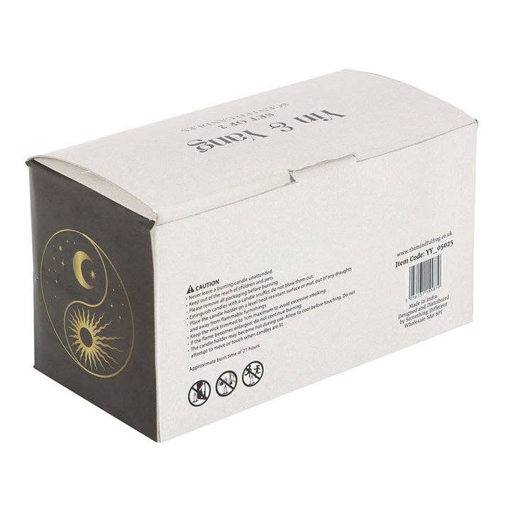 Ensemble de 2 bougies Yin Yang Oud noir et noix de coco