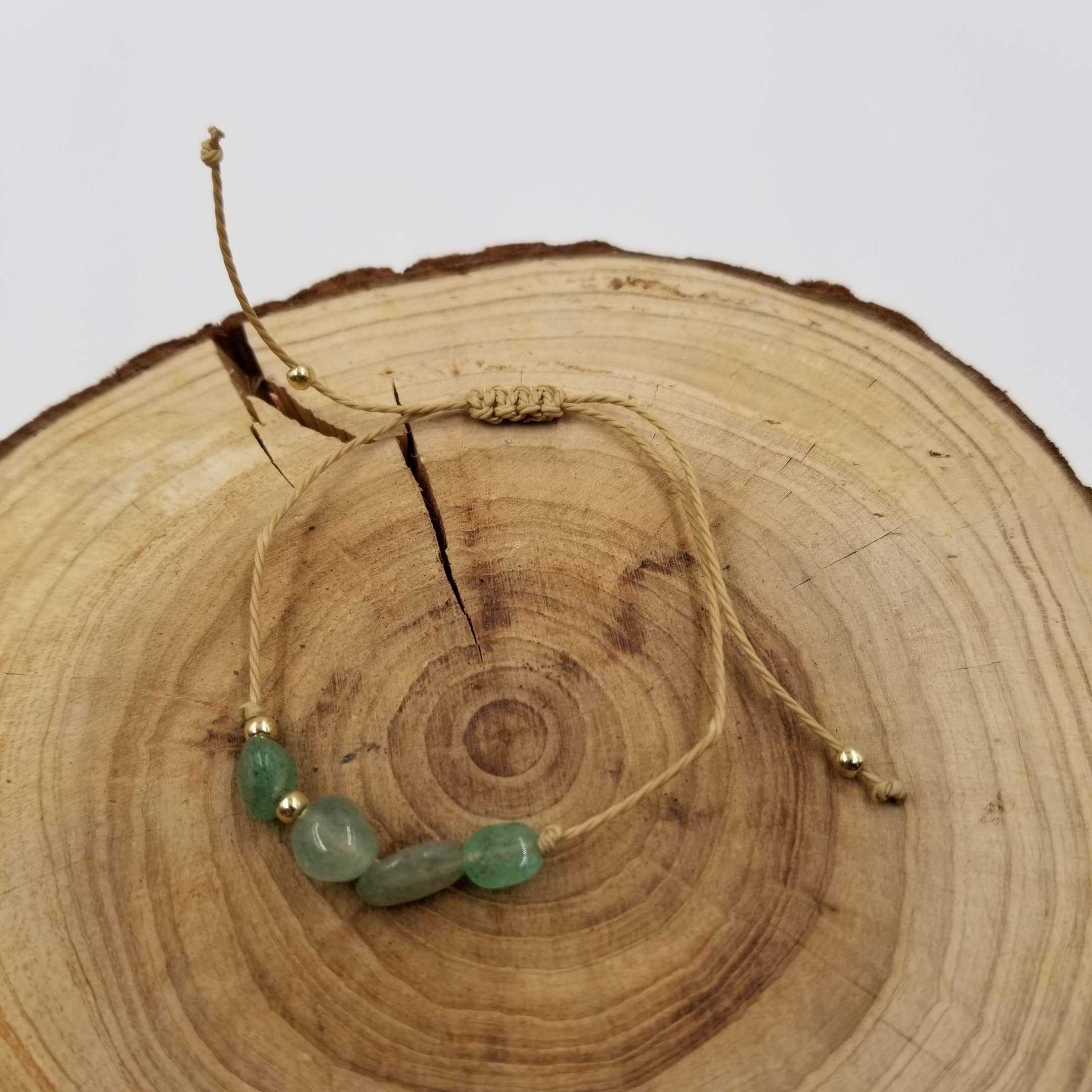 Bracelet Constellation tissé à la main en pierre naturelle avec carte: Balance