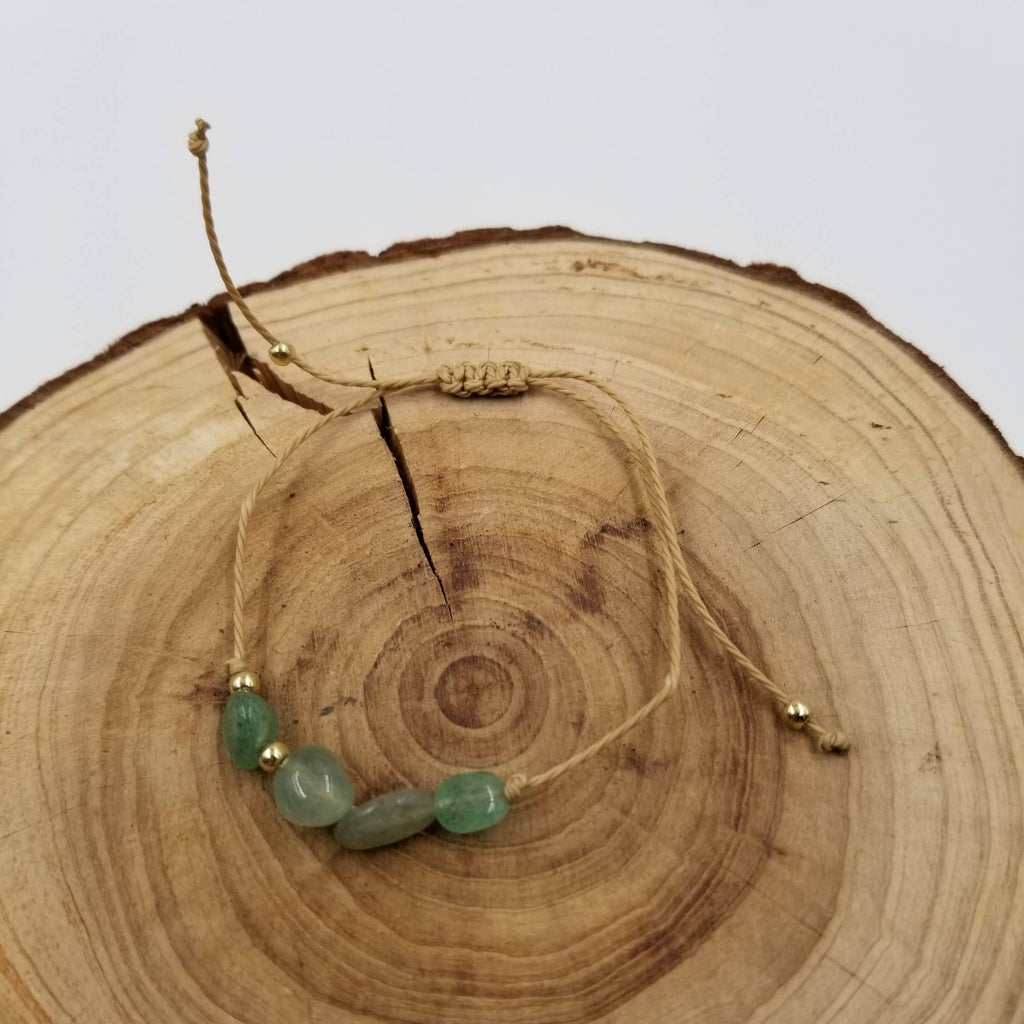 Bracelet Constellation tissé à la main en pierre naturelle avec carte: Capricorne